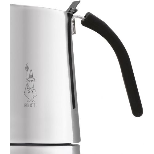  Bialetti Kitty Espresso Coffee Maker, Stainless Steel, 6 cup