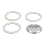 Bialetti Moka Express Replacement Gaskets and Filters for 6 Cup Stovetop Espresso Coffee Makers, Set of 6