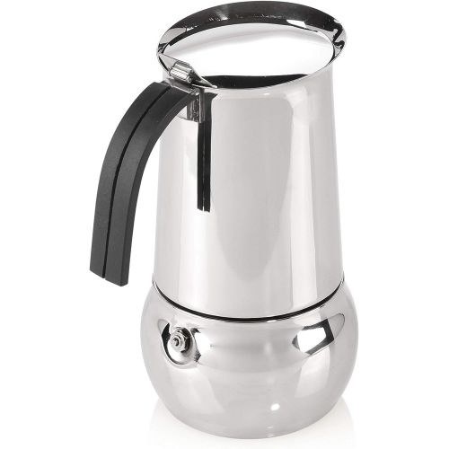  Bialetti Kitty???Italian Espresso Coffee Maker in Stainless Steel, 10 Tasses