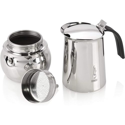  Bialetti Kitty???Italian Espresso Coffee Maker in Stainless Steel, 10 Tasses