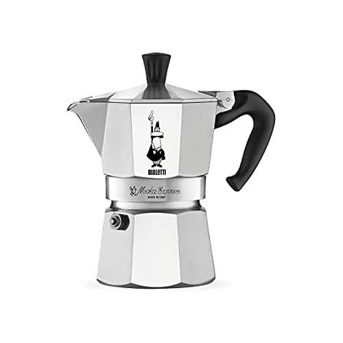  Bialetti Express Moka Pot, 6 -Cup, Aluminum Silver