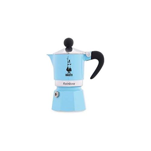  Bialetti 5041 Rainbow Espresso Maker, Light Blue