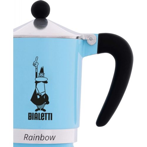  Bialetti 5041 Rainbow Espresso Maker, Light Blue