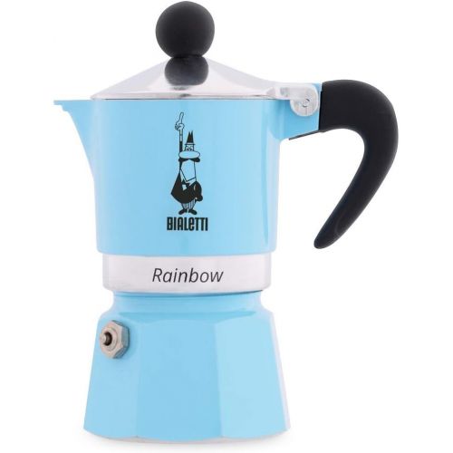  Bialetti 5041 Rainbow Espresso Maker, Light Blue