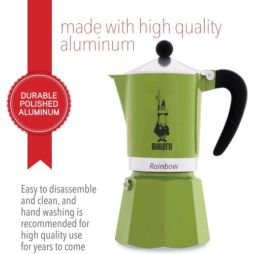  Bialetti 4973 Rainbow Espresso Maker, Green