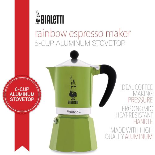  Bialetti 4973 Rainbow Espresso Maker, Green