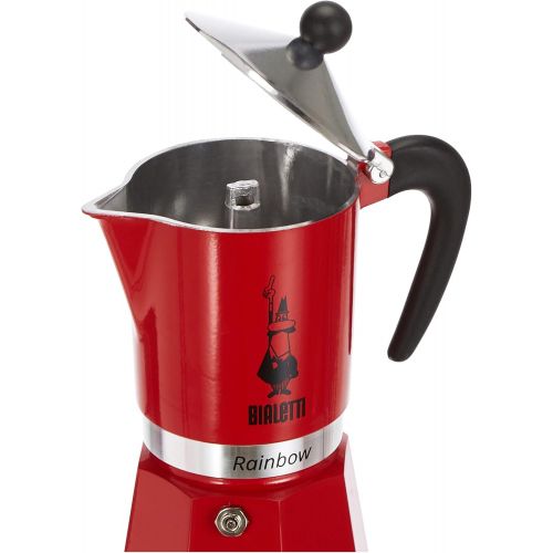  Bialetti 4963 Rainbow Espresso Maker, Red