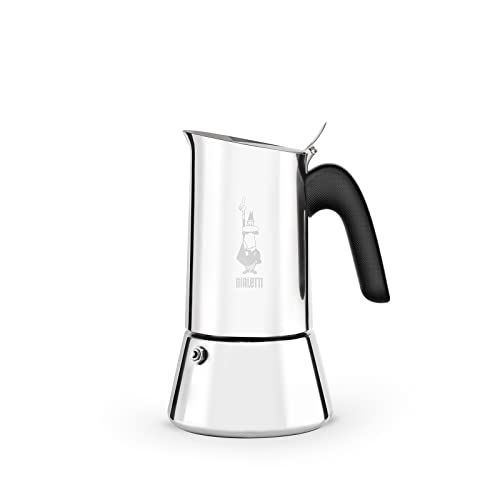  Bialetti Venus 6-Cup Stainless Steel Induction-Capable Stovetop Espresso Maker, Silver