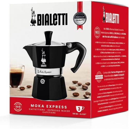  Bialetti 4952 Moka Express Espresso Maker, Black