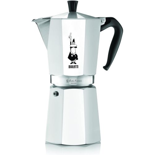  Bialetti - Moka Express: Iconic Stovetop Espresso Maker, Makes Real Italian Coffee, Moka Pot 12 Cups (22 Oz - 670 Ml), Aluminium, Silver