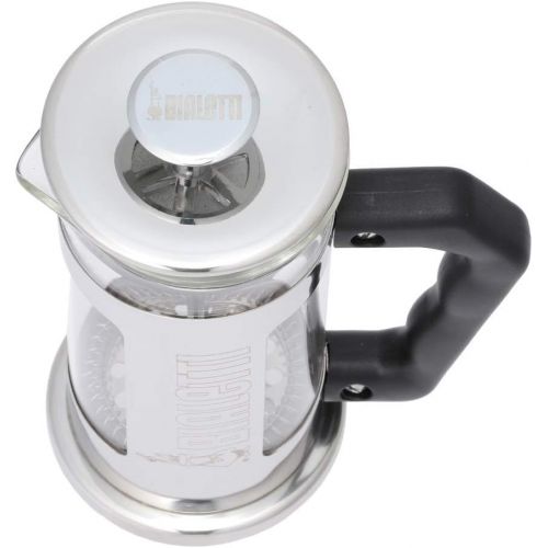  Bialetti 06700 3-Cup French Press Coffee Maker, Premium Stainless Steel, Silver