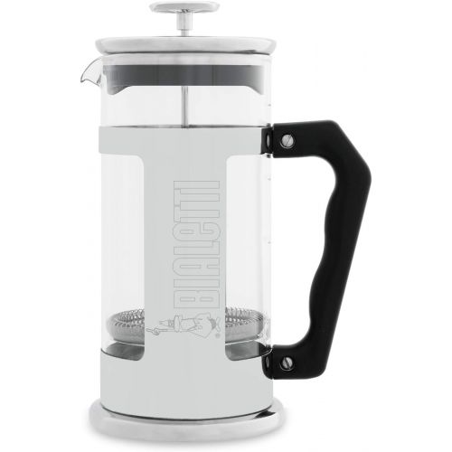  Bialetti 06700 3-Cup French Press Coffee Maker, Premium Stainless Steel, Silver