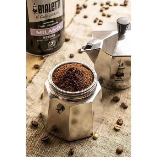  Bialetti Moka Express 1-Cup (2 Oz - 60 Ml) Aluminum Stovetop Espresso Maker, Silver