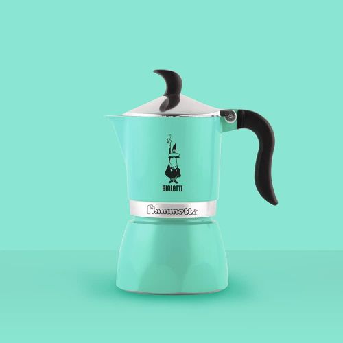  Bialetti CD Cafetiere Fiammetta 3tz Turquoise, Aluminium