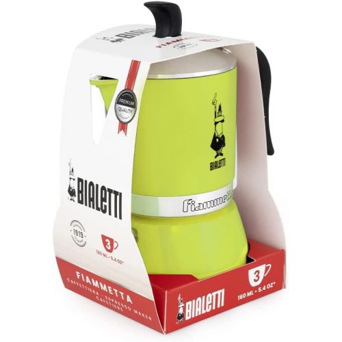  Bialetti CD Cafetiere Fiammetta 3tz Lime, Aluminium