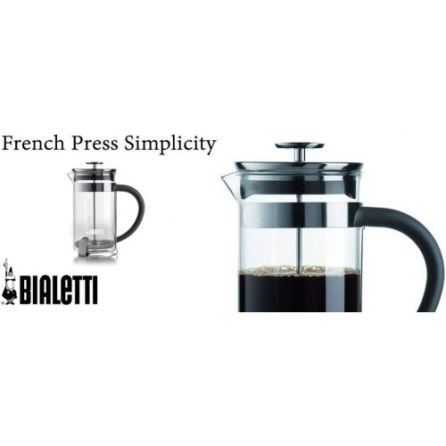  Bialetti, 06706, Stainless Steel Coffee Press , 8 cups , 34 oz , tea, coffee, coldbrew, silver