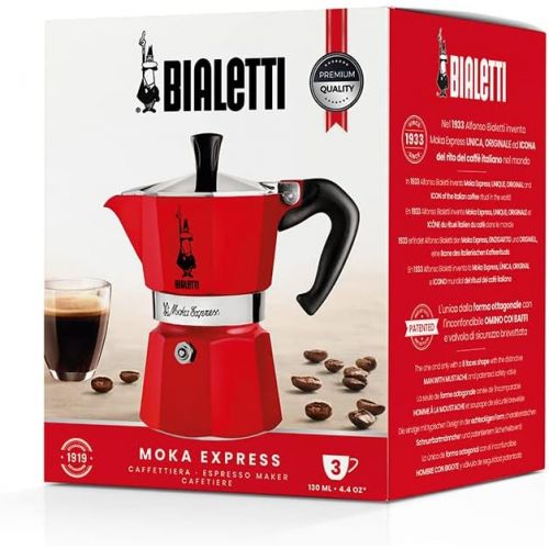  Bialetti 4942 Moka Express Espresso Maker, Red