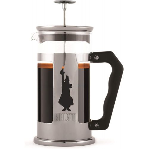  Bialetti French Press Coffee Maker, 3 Cup, Preziosa Stainless Steel