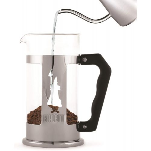  Bialetti French Press Coffee Maker, 3 Cup, Preziosa Stainless Steel