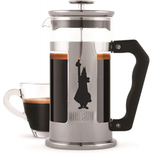  Bialetti French Press Coffee Maker, 3 Cup, Preziosa Stainless Steel