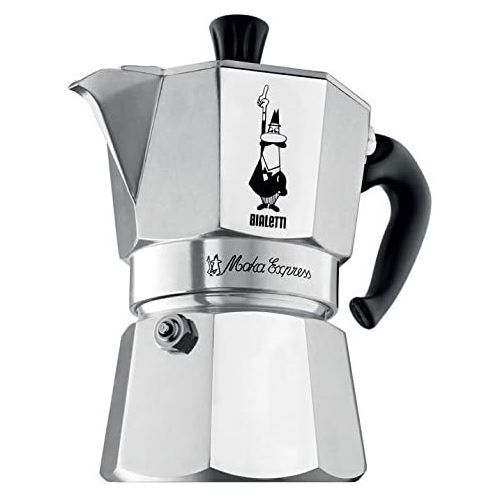  Bialetti 6800 Moka Express 6-Cup Stovetop Espresso Maker w/Replacement Gasket and Filter for 6 Cup