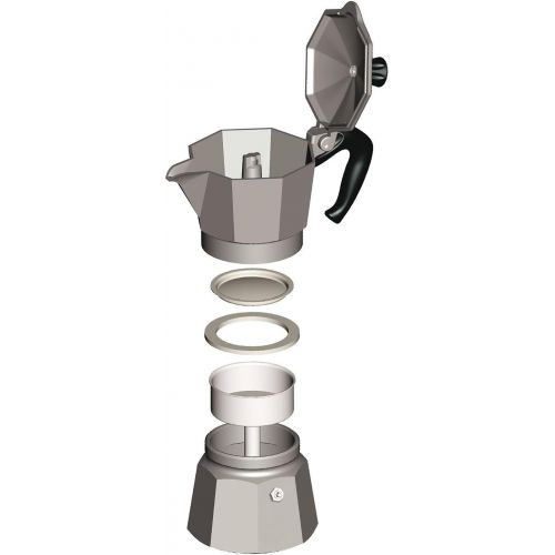  Bialetti 6800 Moka Express 6-Cup Stovetop Espresso Maker w/Replacement Gasket and Filter for 6 Cup