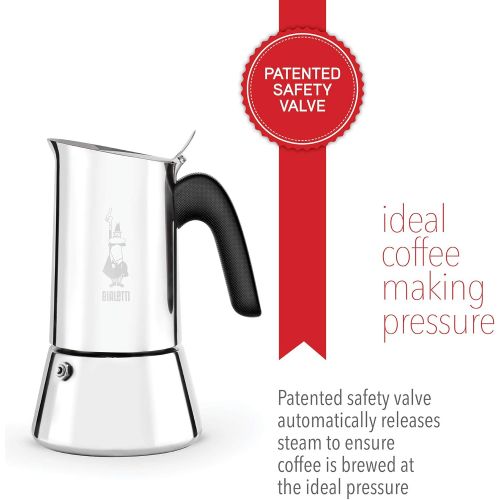  Bialetti venus Stovetop espresso coffee maker, 6 -Cup, Stainless Steel