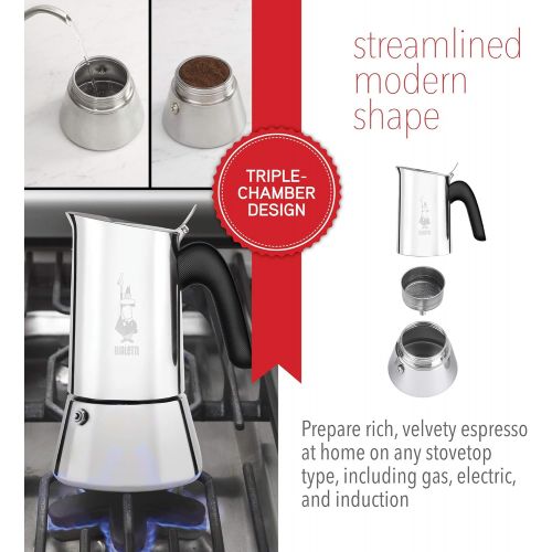  Bialetti venus Stovetop espresso coffee maker, 6 -Cup, Stainless Steel