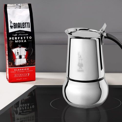  Bialetti Kitty Coffee Maker, Stainless Steel - (4 Cups)