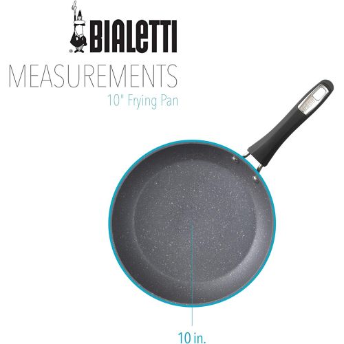  Bialetti Nonstick Impact 10 inch Frying pan, 10 in Saute, Gray