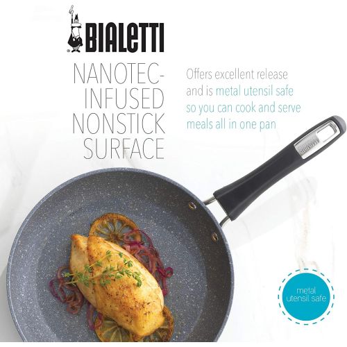  Bialetti Nonstick Impact 10 inch Frying pan, 10 in Saute, Gray