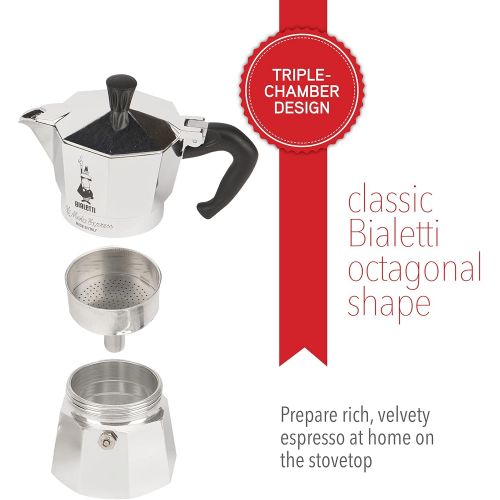  [아마존베스트]Bialetti Express Moka Pot, 1-Cup, Aluminum Silver