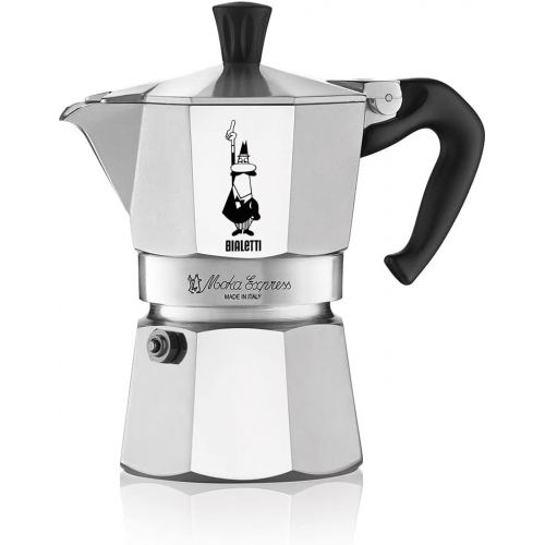 [아마존베스트]Bialetti Moka Express Stovetop Coffee Maker, 3-Cup, Aluminium