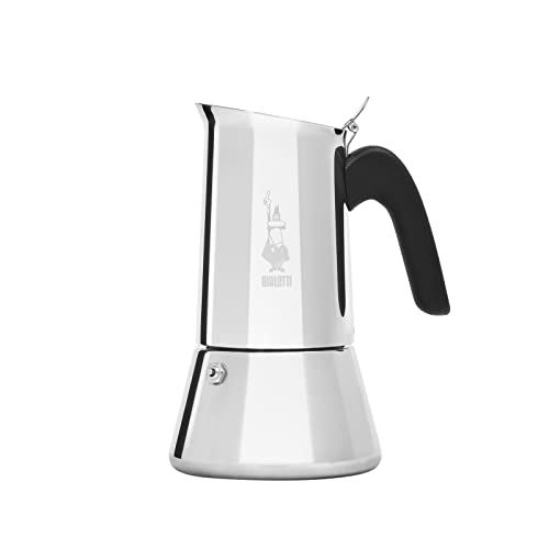  [아마존베스트]Bialetti New Venus Induction, Stovetop Coffee Maker, 18/10 Steel, 4-Cup Espresso, suitable for all types of hobs