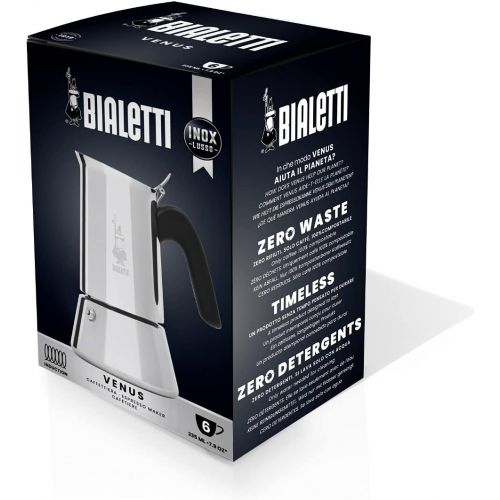  [아마존베스트]Bialetti New Venus Induction, Stovetop Coffee Maker, 18/10 Steel, 4-Cup Espresso, suitable for all types of hobs