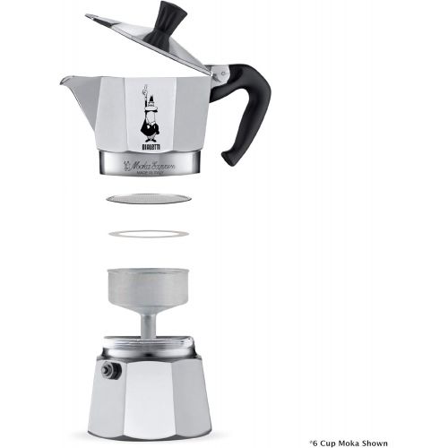  [아마존베스트]Bialetti Express Moka Pot, 6 -Cup & Coffee, Aluminum Silver