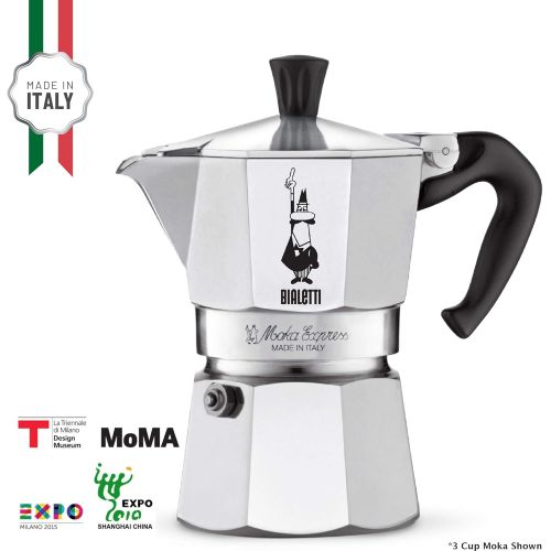  [아마존베스트]Bialetti Express Moka Pot, 6 -Cup & Coffee, Aluminum Silver