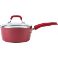 [아마존베스트]Bialetti Aeternum Nonstick White Ceramic Cookware, 2qt Sauce, Red & White