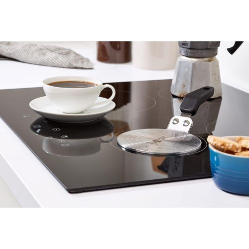  [아마존베스트]Bialetti DCDesign08 Moka Induction Plate Adaptor for Use of Coffee Pots and Cookware on Induction Hobs, Steel