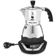 [아마존베스트]Bialetti 006093 Easy Timer Electric Espresso Maker for 6 Cups Stainless Steel Black / Grey
