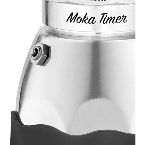  [아마존베스트]Bialetti 006093 Easy Timer Electric Espresso Maker for 6 Cups Stainless Steel Black / Grey