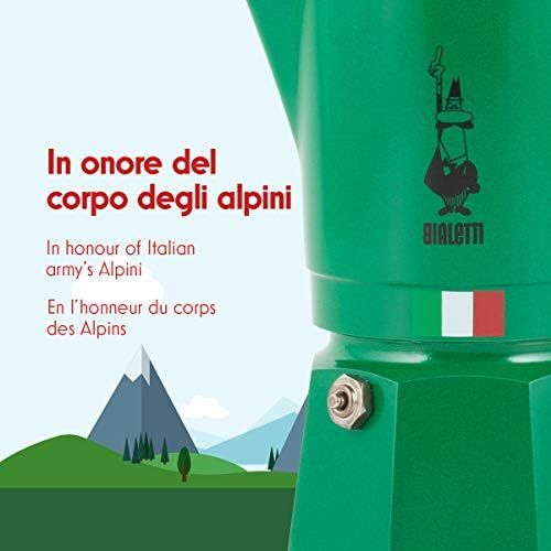  [아마존베스트]Bialetti Moka Express Alpina 2762 Espresso Maker Aluminium Green