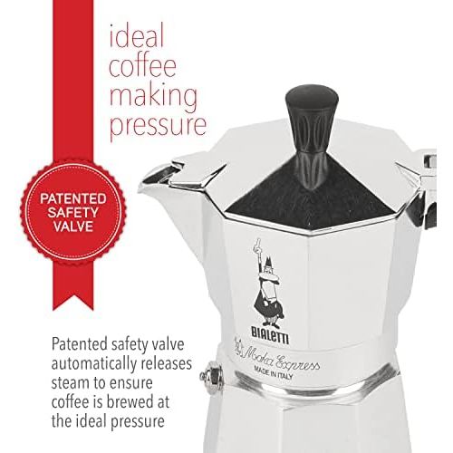  [아마존베스트]Bialetti Express Moka Pot Aluminium Silver, aluminium silver