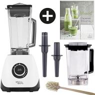 Standmixer Bianco di Puro Panda inkl. Zusatzbehalter Square mit Reinigungsbuerste und Rezeptbuch