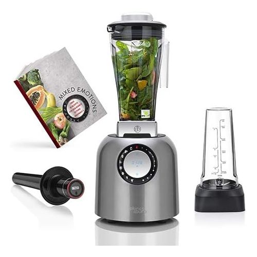  bianco di puro Hochleistungsmixer Puro S inkl. AufsatzTri-Set Smoothie Maker 8 Mixprogramme 2 Liter Mixbehalter BPA-frei