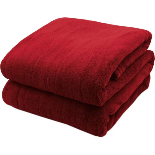  Biddeford 2023-905291-711 Electric Heated Knit MicroPlush Blanket, Queen, Chocolate