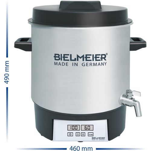  [아마존베스트]Bielmeier BHG 411.2 411200 Preserving Fully Automatic Digital 27 L 3/8 Inch Stainless Steel Outlet Tap, 1800 W