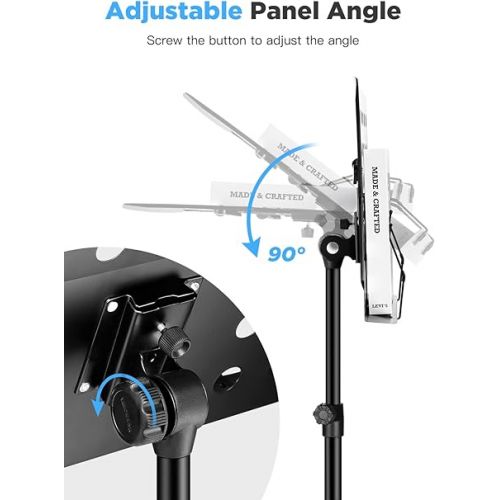  Bietrun Sheet Music Stand, Height Adjustable(MAX 57in), Super Sturdy, Larger Platform(19.3in), Metal Collapsible Music Stand with Carrying Bag, for Violin, Guitar Players, Band, Travel, Gigs