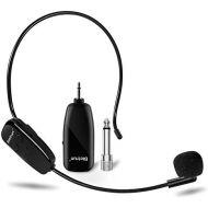 [아마존베스트]Bietrun Wireless Microphone, UHF Wireless Headse Microphone System, 160 ft (50M) Range, Headset and Handheld 2 in 1, 3.5＆6.35mm Port, for Speakers, Voice Amplifier, PA System, (Not Support