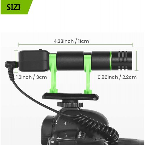  Bietrun Camera Shotgun Video Recording Microphone for Sony, Nikon, Canon DSLR Camera＆iPhone, Android phone, Rechargeable(Work 10 Hrs), with Windscreen, Tripod, Headphone Out, for Video, In